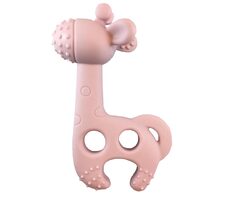 DiaperChamp Kousátko žirafa Bite me Raff Old Pink / od 3 měsíců