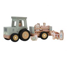 Little Dutch Traktor s přívěsem dřevěný Farma / od 18 měsíců
