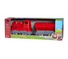 BIG Power Worker 55784 Mini vláček s vagónem 45 cm červená / od 2 let