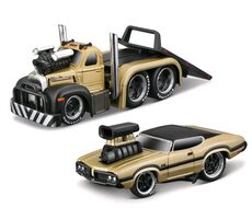 Maisto Muscle Transports - 1953 MACK B-61 Flatbed 1970 Oldsmobile 442 / měřítko 1:64 / od 8 let 