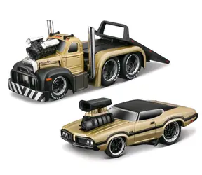 Maisto Muscle Transports - 1953 MACK B-61 Flatbed 1970 Oldsmobile 442 / měřítko 1:64 / od 8 let 