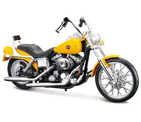 Maisto 2001 FXDWG Dyna Wide Glide blister box žlutá / měřítko 1:18 / od 3 let 