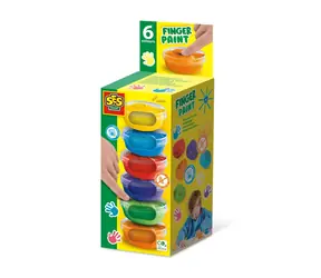 SES Prstové barvy - malé kalíšky 6x45ml / od 2 let