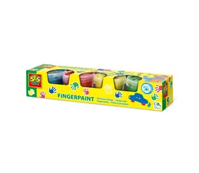SES Prstové barvy - základní barvy 4x110ml / od 2 let 