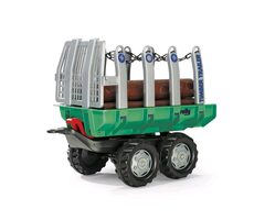 Rollytoys Vlečka s kládami "Timber Trailer" 2-osá-zelená / od 3 let 