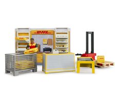 Bruder 62251 Bworld - DHL obchod s ručním paletovým vozíkem / 1:16 / od 3 let 