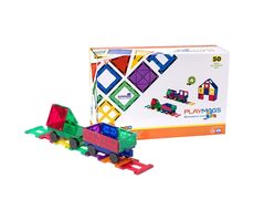 Playmags Magnetic tiles 3D Train Playmags 153 / 50 dílů / od 3 let