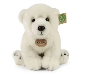 RAPPA Plyšový lední medvěd sedící 28 cm / ECO-FRIENDLY / od 0 měsíců 