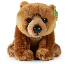 RAPPA Plyšový medvěd Grizzly sedící 30 cm / ECO-FRIENDLY / od 0 měsíců 