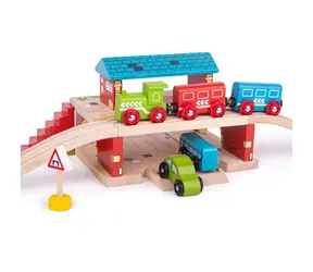 Bigjigs Rail Nádraží nad cestou / od 3 let