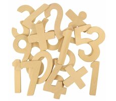 Bigjigs Toys Dřevěné číslice se znaménky / od 3 let
