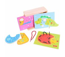 Bigjigs Toys Provlékání zvířátek / od 3 let