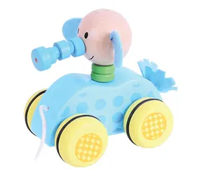 Bigjigs Toys Tahací hračka na provázku slůně / od 3 let