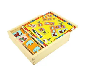 Bigjigs Toys Dřevěné domino se zvířátky / od 10 měsíců