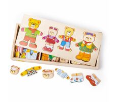 Bigjigs Toys Oblékací puzzle Medvědí rodinka / od 3 let