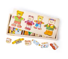 Bigjigs Toys Oblékací puzzle Medvědí rodinka / od 3 let