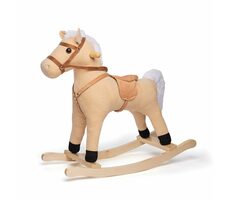Bigjigs Toys Dřevěný houpací kůň béžový / od 1 roku