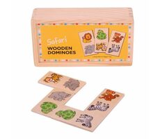 Bigjigs Toys Dřevěné domino safari / od 1 roku