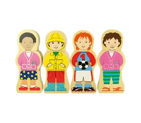 Bigjigs Toys Dřevěné puzzle národnosti / od 2 let