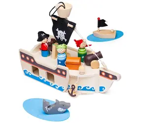 Bigjigs Toys Pirátská loď s piráty / od 3 let