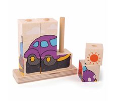 Bigjigs Baby Nasazovací kostky dopravní prostředky / od 1 roku