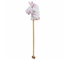Bigjigs Toys Růžový kůň na tyči / od 3 let