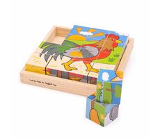 Bigjigs Toys Obrázkové kostky farma / od 18 měsíců