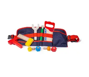 Bigjigs Toys Dřevěné nářadí na červeném opasku / od 3 let