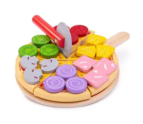 Bigjigs Toys Dřevěná krájecí pizza / od 3 let
