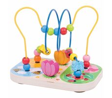 Bigjigs Baby Dřevěný motorický labyrint louka / od 12 měsíců