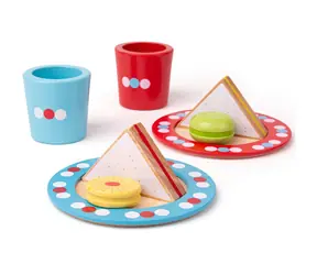 Bigjigs Toys Set svačinka s puntíky / od 3 let
