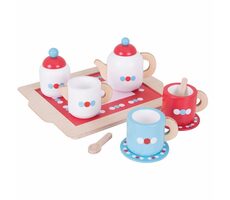 Bigjigs Toys Čajový servis s puntíky / od 3 let