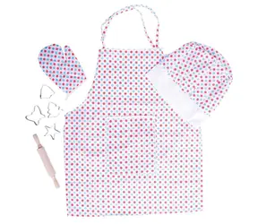 Bigjigs Toys Kuchařský set se zástěrou s puntíky / od 3 let
