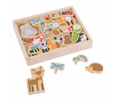 Bigjigs Toys Magnetky lesní zvířátka / od 3 let