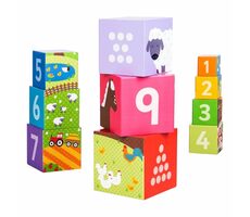 Bigjigs Toys Didaktické kostky farma / od 18 měsíců