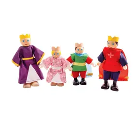 Bigjigs Toys Dřevěné postavičky královská rodina / od 3 let
