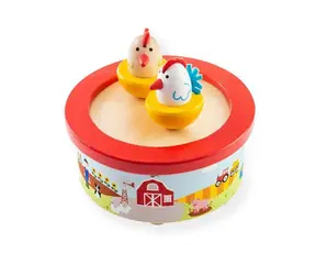 Bigjigs Toys Dřevěná hrací skříňka farma / od 3 let