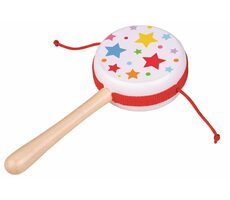 Bigjigs Toys Dřevěný rotační bubínek hvězdičky / od 10 měsíců