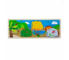 Bigjigs Toys Senzorické puzzle džungle / od 3 let