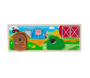 Bigjigs Toys Senzorické puzzle farma / od 3 let