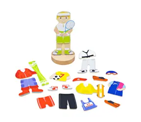 Bigjigs Toys Magnetické oblékací puzzle sportovní aktivity / od 3 let