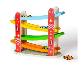 Bigjigs Toys Dřevěná automobilová závodní dráha / od 3 let