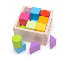 Bigjigs Baby První dřevěné kostky set 17 kusů / od 12 měsíců