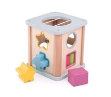 Bigjigs Toys Motorická kostka modrá / od 12 měsíců