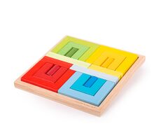 Bigjigs Toys Dřevěné skládací tvary / od 3 let