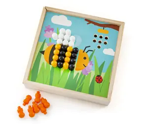 Bigjigs Toys Dřevěná mozaika Zahrádka / od 3 let