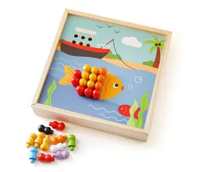 Bigjigs Toys Dřevěná mozaika Pláž / od 3 let