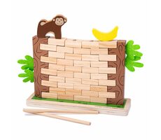 Bigjigs Toys Toys Dřevěná motorická hra Padající džungle / od 3 let