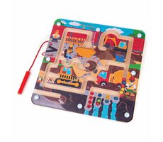 Bigjigs Toys Magnetické bludiště - Staveniště / od 3 let