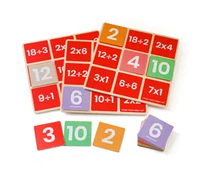 Bigjigs Toys Matematické bingo Násobení a dělení / od 3 let